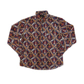 Vintage AMPARO Men's Size XL 43 Paisley Print Long Sleeve Button-Down Crazy Shirt